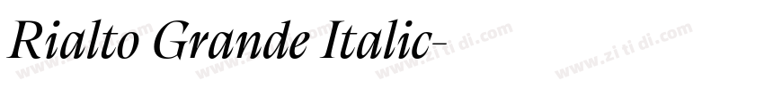 Rialto Grande Italic字体转换